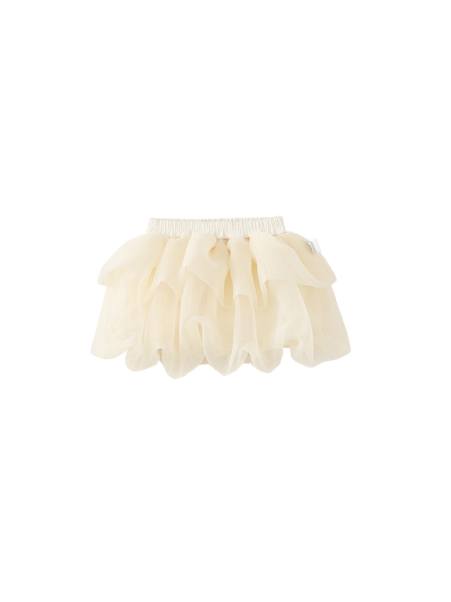 Ropa infantil Youbao primavera nuevo niño vestido de princesa de color sólido vestido de niñas Tutu vestido de malla corto vestido de cinturón