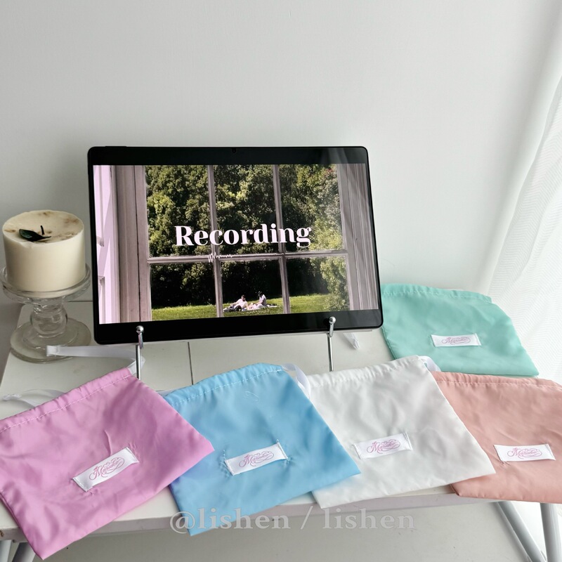 Waterproof Nylon Travel Storage Bag Solid Color Drawstring Pouch Portable Organizer for Earphones and Cosmetics Small Cloth Bag