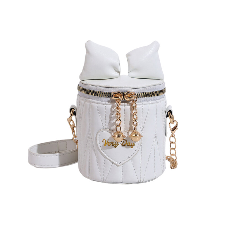 Coreano ins lindos bolsos de chicas 2024 nuevo arco cadena bolso de cubo de diamante estilo extranjero bolso de mochila