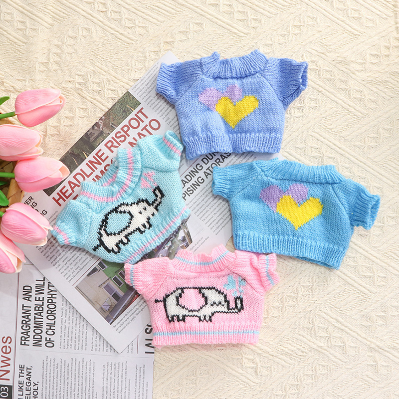 Wholesale Plush Teddy Bear Doll Replacement Cotton Clothes, Doll Sweatshirts, Sweaters, Accessories, Toy Clothes, Printed Small Clothes