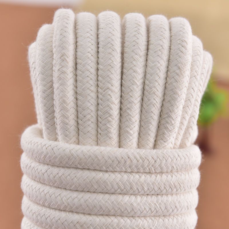 Cotton rope diy Cotton Braided rope The flag rope Cotton cord Tied belay Packaging Rope Clothesline Flagpole rope Cored rope