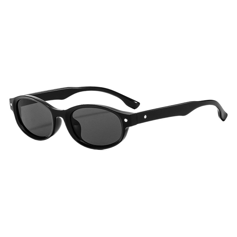 2023 nuevo de alta calidad europea y americana pequeño marco oval mi personalidad hip hop moda todo-juego gafas de sol