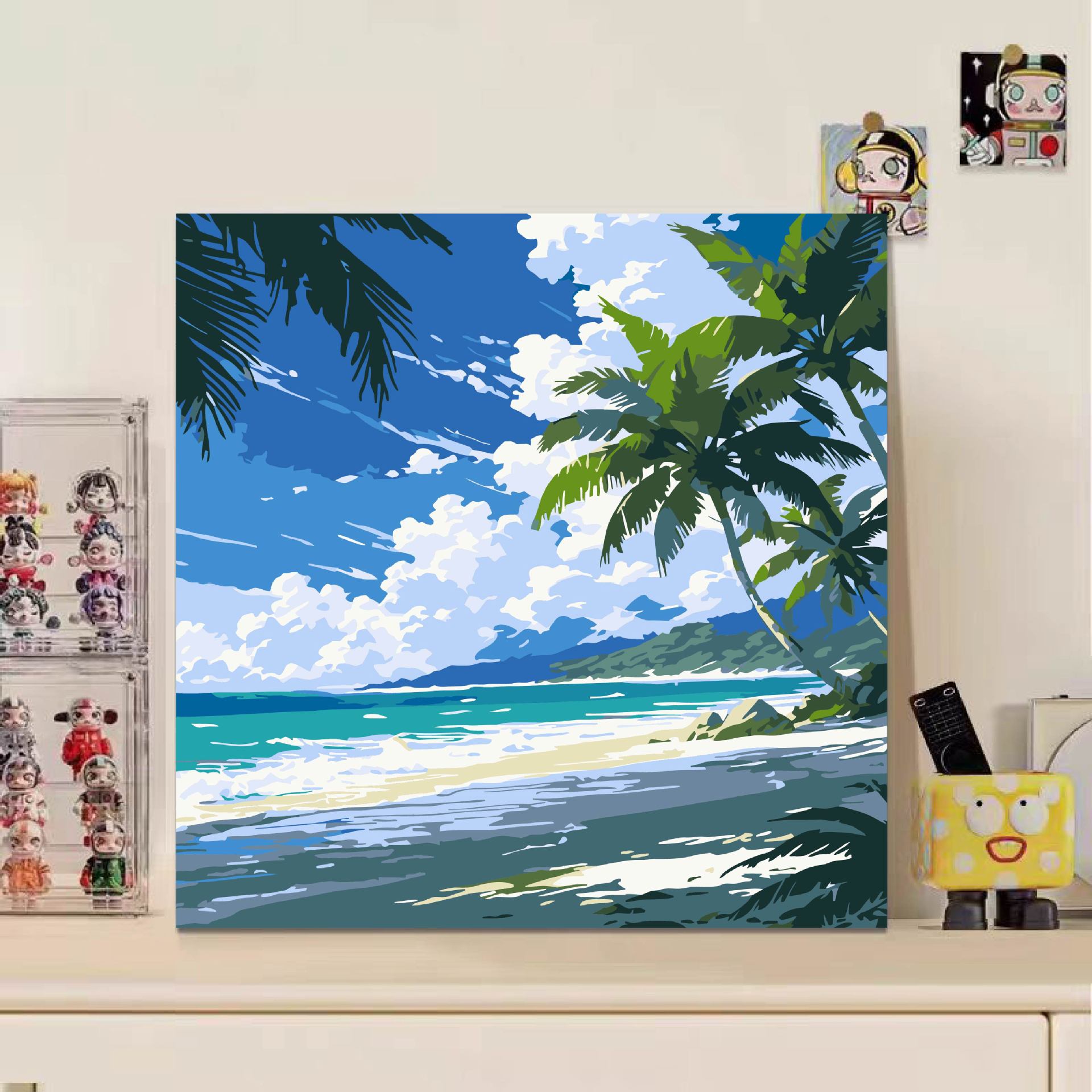 Niños didiy pintura digital acrílico relleno de pintura de dibujos animados pintura de pintura a mano 20 * 20