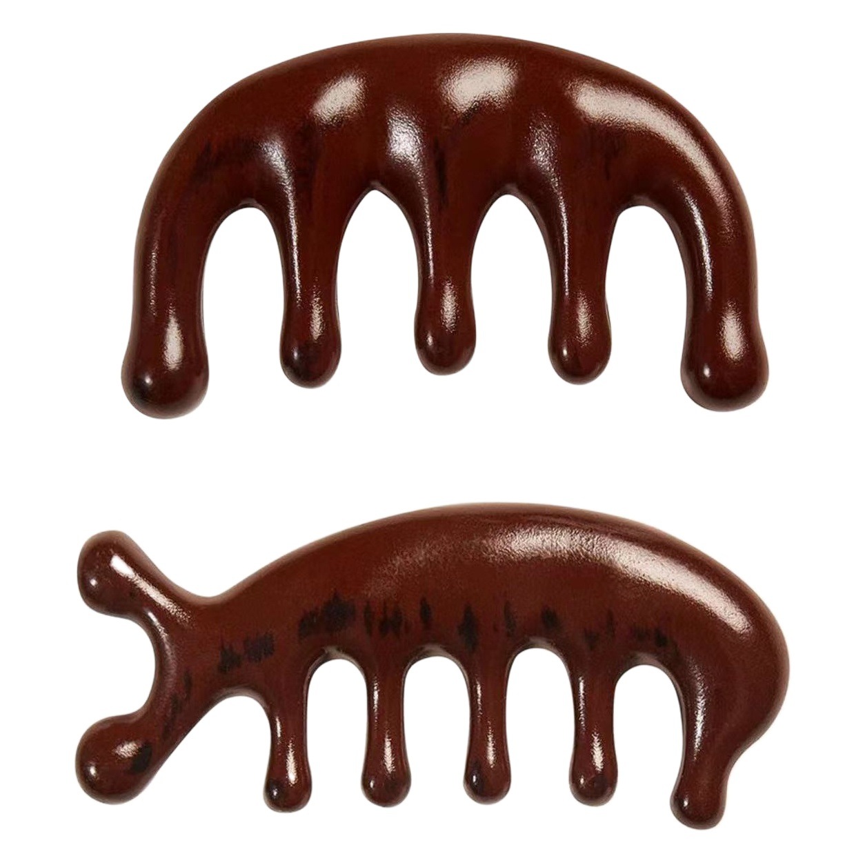 Peine de masaje especial para cabeza de dragado TikTok mismo estilo Meridian peine cinco-Meridian Health Care tratamiento de cabeza cepillo facial cubierta de la estufa