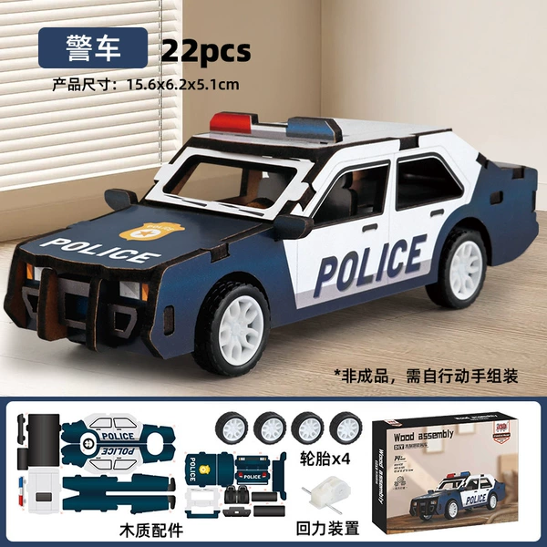 Warrior, wooden constructor, police car
