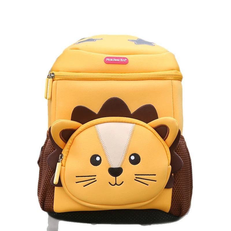 Children's cartoon trend backpack for kindergarten, card holder with animals, non-slip school bag, anti-lost