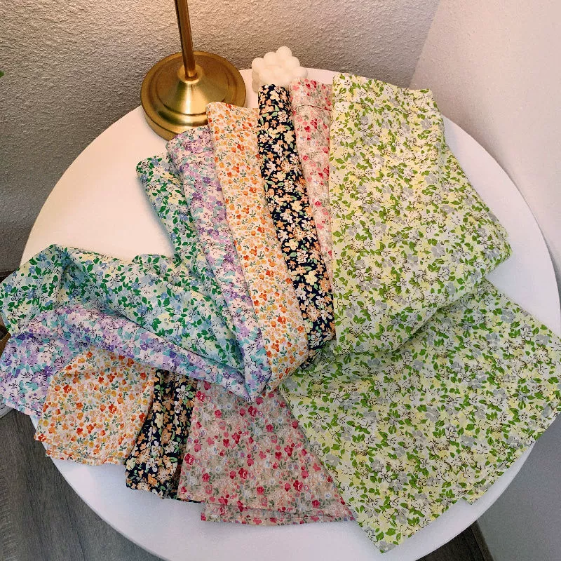 Цветочная юбка Юбка Юбка 2023 Весенний шифоновый принт средней длинности свежий тонкий, тонкая длинная юбка для волос