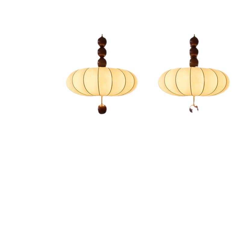 Araña de estilo antiguo Francés Retro Estudio Dormitorio Sala de estar Comedor Lámpara de barra Guardarropa Tela Calabaza Luz de ambiente