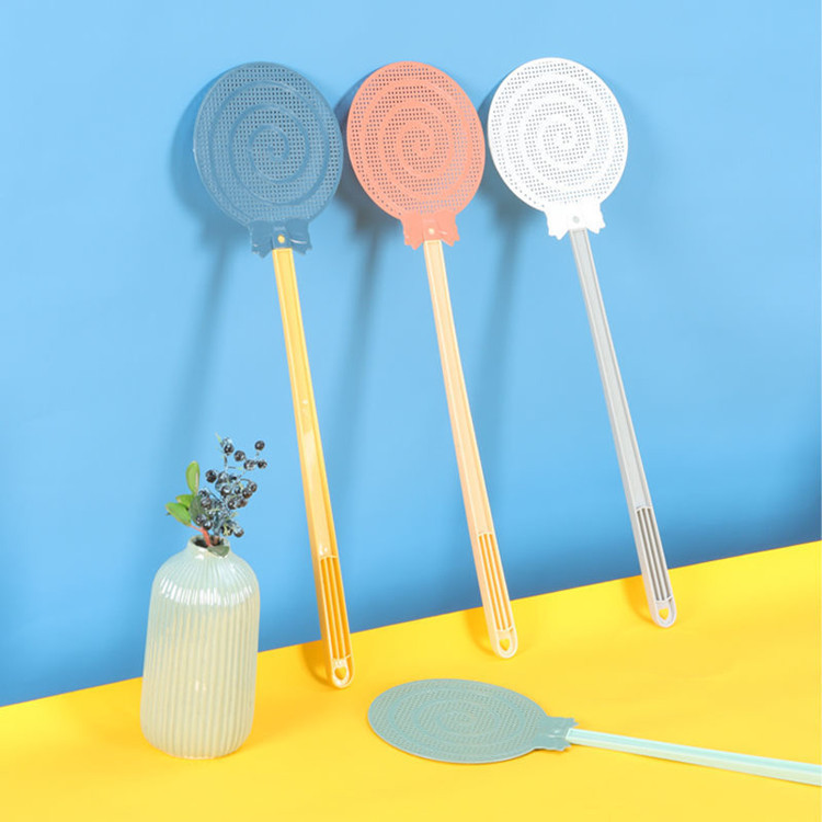 Sugar Candy Fly Swatter, Thick Plastic Durable Mosquito Killer, Long Handle Mosquito Hitting Gadget, Fine Mesh Surface Not Easily Damaged