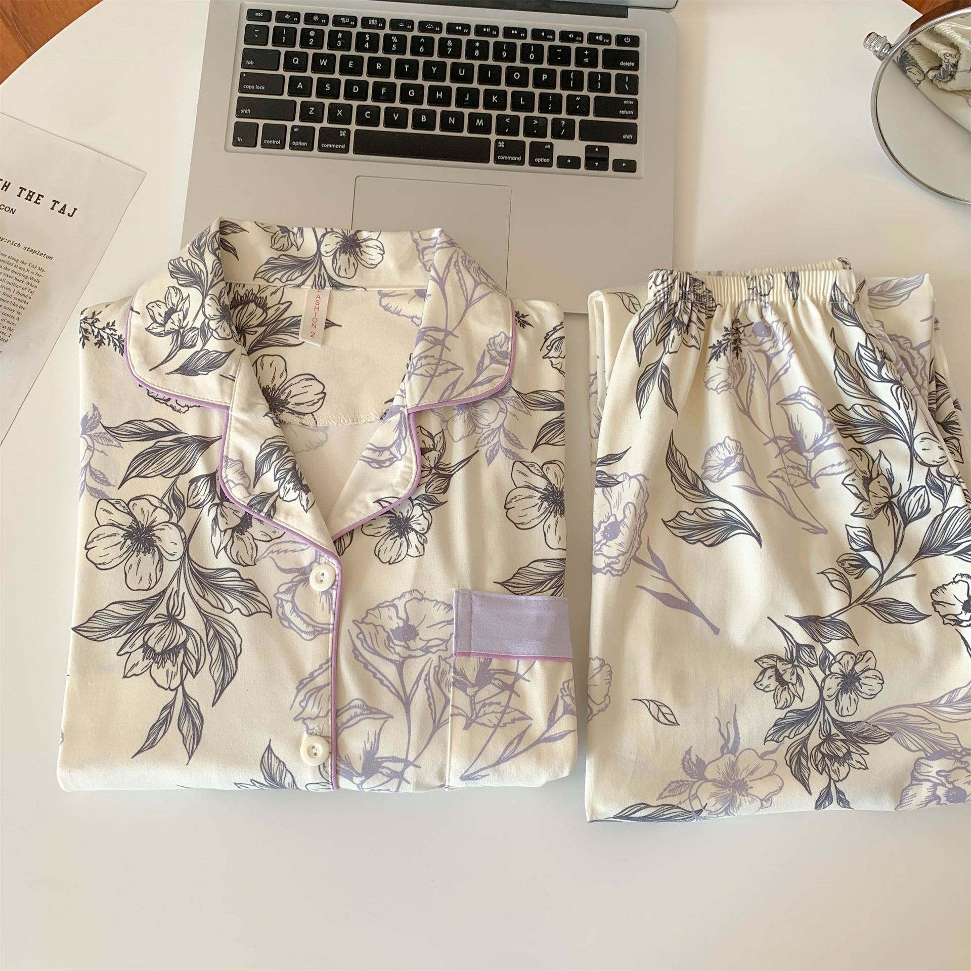 Al por mayor transfronterizo nuevo pijama de mujer primavera y otoño cardigan de manga larga sensación de alta calidad de algodón coreano se puede usar con ropa de vestir