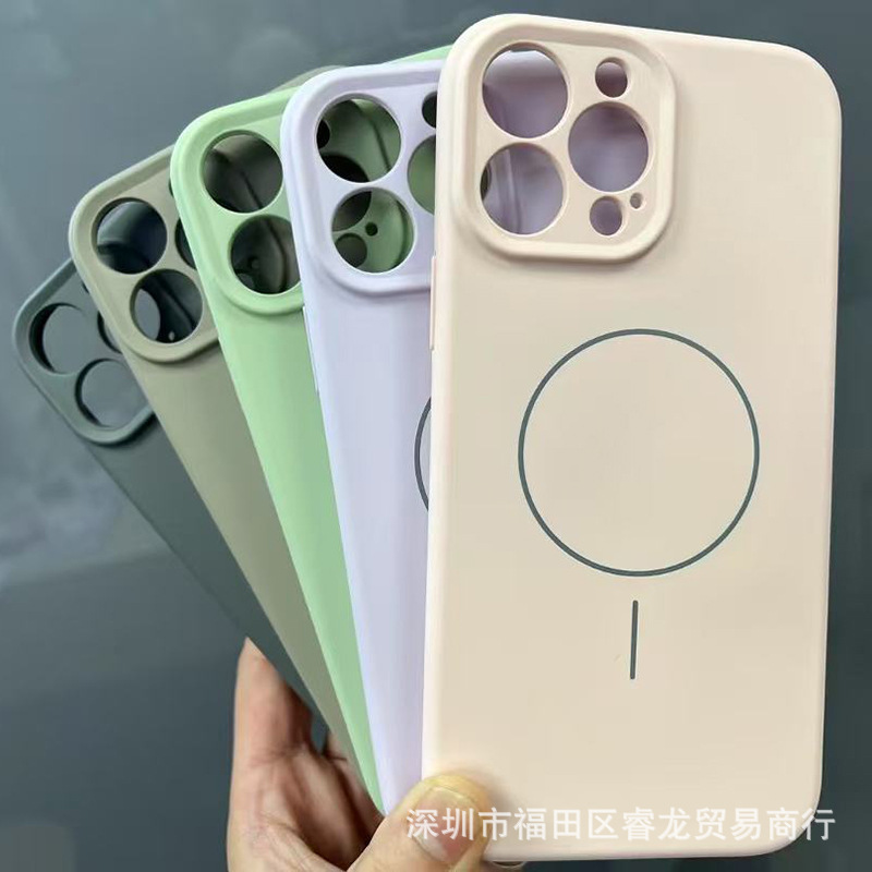 iPhone16 Phone Case Liquid Apple 15promax Magnetic 13magsafe Silicone 14pm Simple 12/11