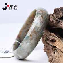 天然水草玛瑙手镯一物一图异象水晶镯子玉髓水晶古风小清新礼物