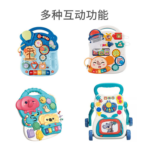 Cross-border hot selling baby walker toy children's music sliding baby anti-rollover multi-function hand push walker