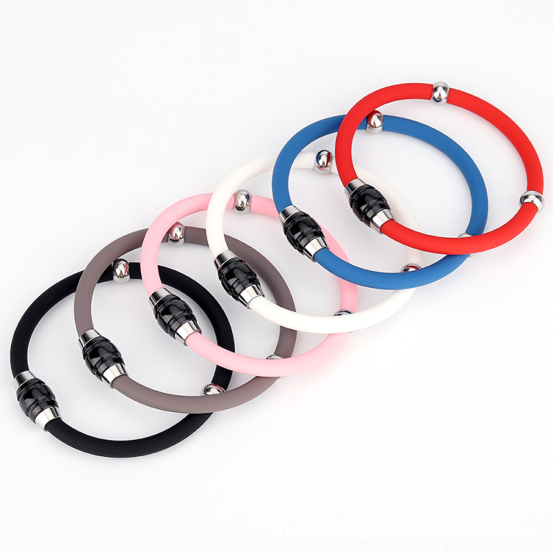 Wireless Eliminate Human Body Negative Ion Men's and Women's Balance Silicone Bracelet Negative Ion Energy Silicone Magnet Sports Bracelet Wireless Eliminate Human Body Negative Ion Men's and Women's Balance Silicone Bracelet Negative Ion Energy Silicone Magnet Sports Bracelet