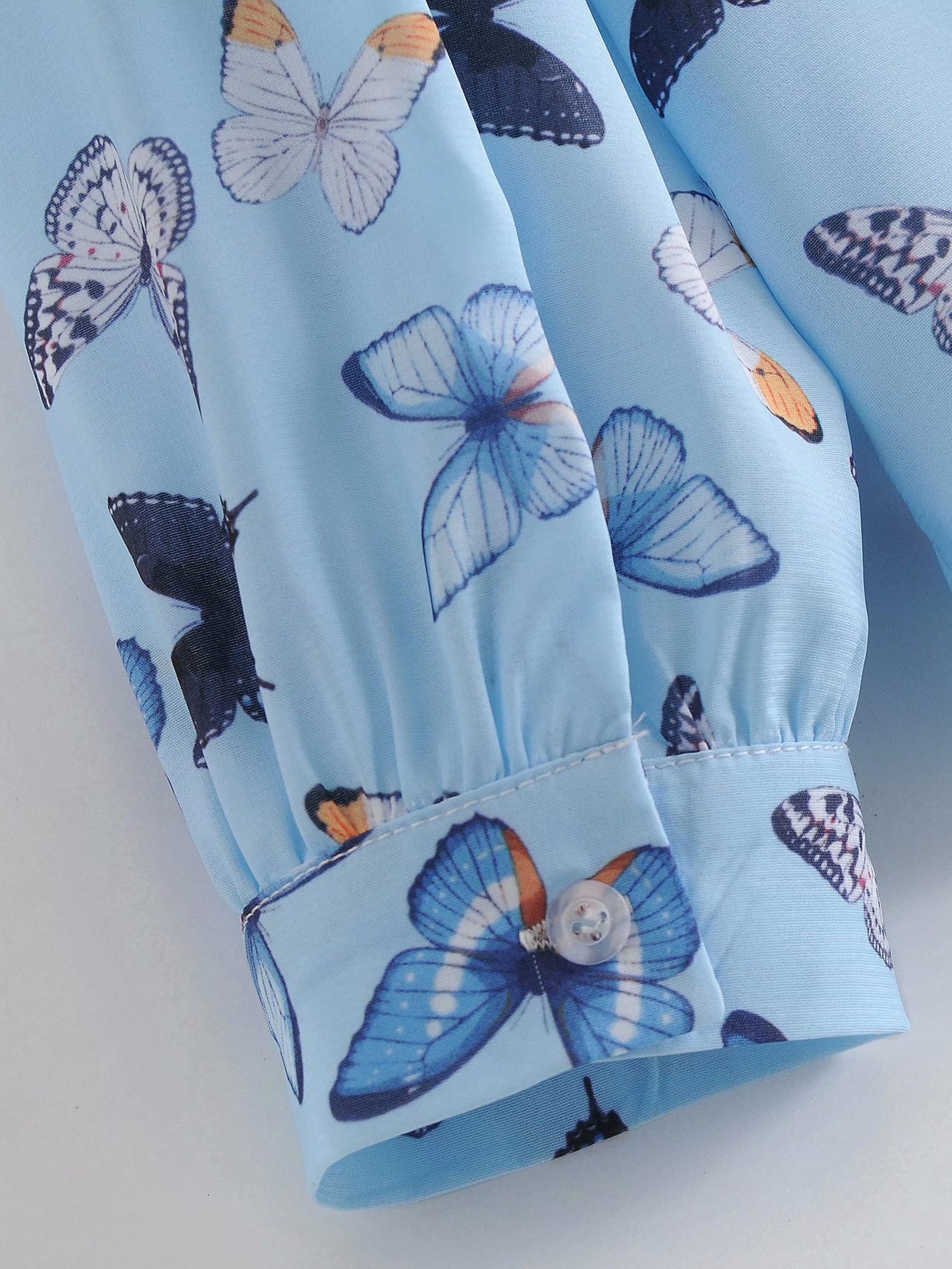 Retro Butterfly Print Top NSAM36334