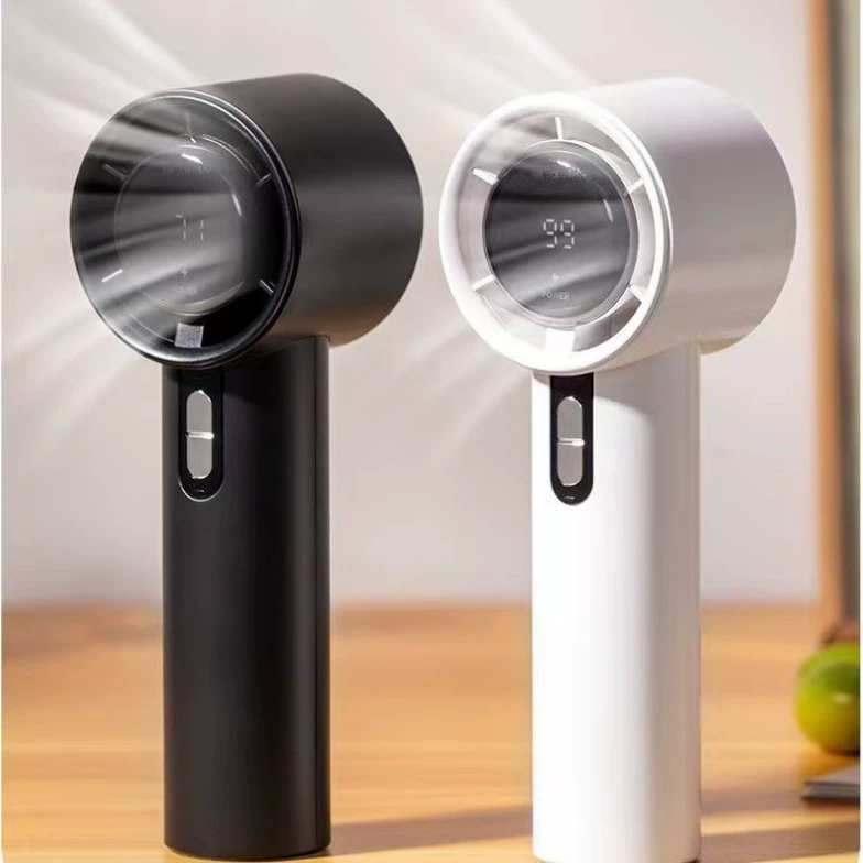 Перезаряжаемый через USB портативный мини-вентилятор с мощным ветром для использования на открытом воздухе.