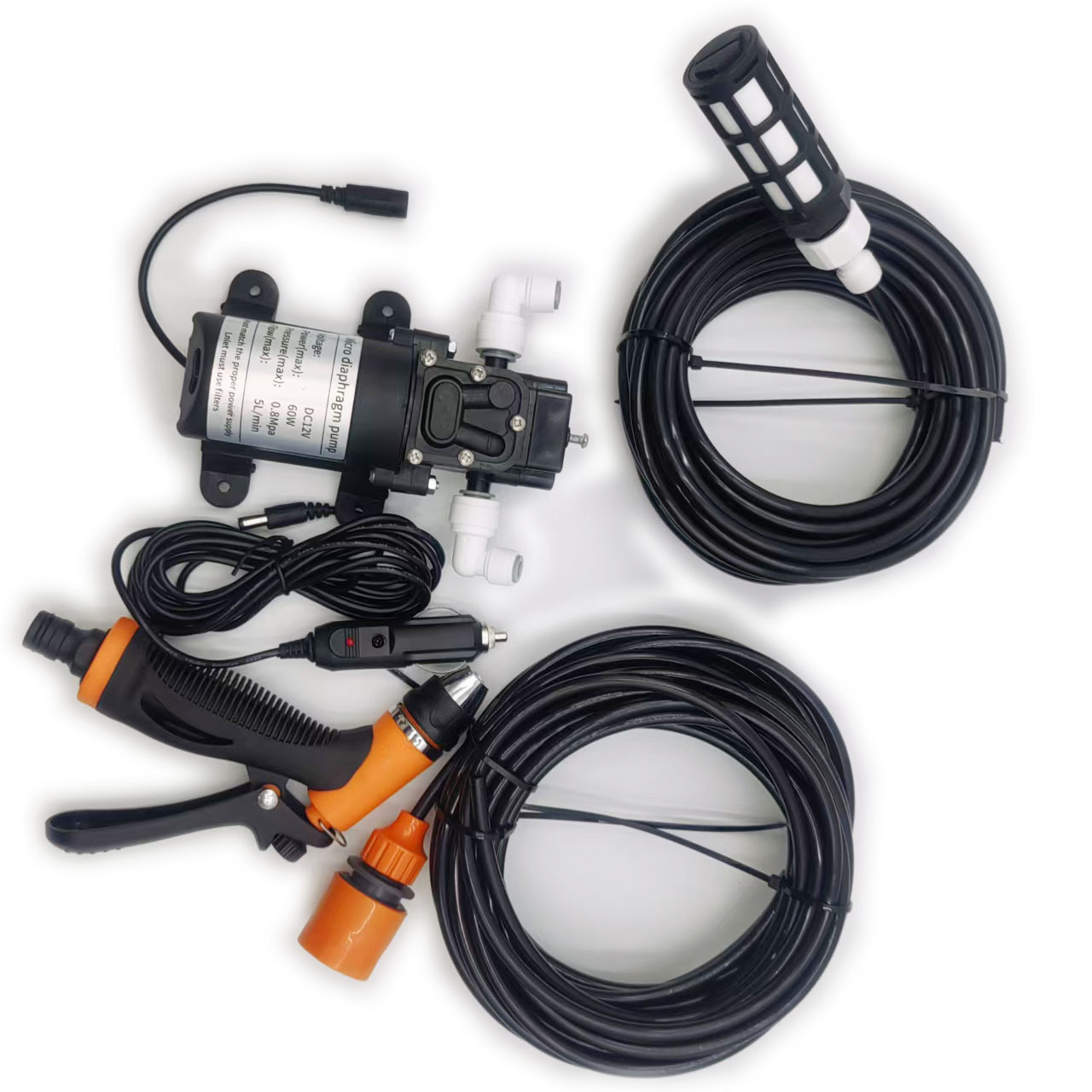 Chezai – Portable High Portable car washer - 12v-6-meter-black-tube-washer-kit