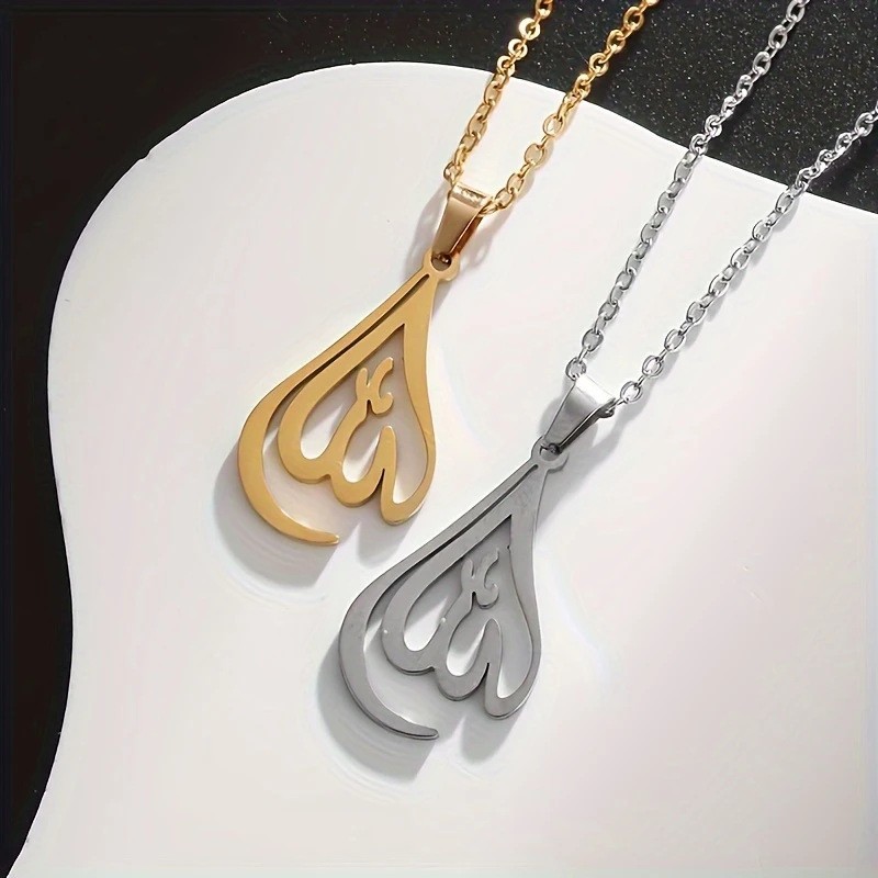 Titanium Steel Stainless Steel Water Drop Necklace, Feminine, Fashionable, Hot-Selling, Simple and Versatile, Golden Love Necklace That Does Not Fade
