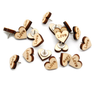 Factory direct laser engraving wood love DIY handmade jewelry I-shaped nails felt wall fixing tacks