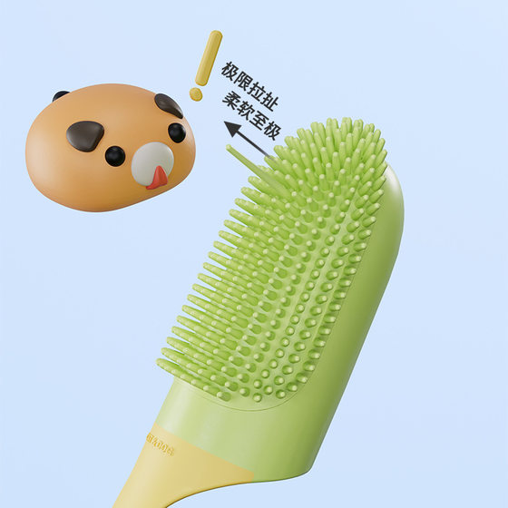 Cross-border hot pet finger toothbrush with handle flexible glue tooth cleaning brush dog cat oral cleaning tool