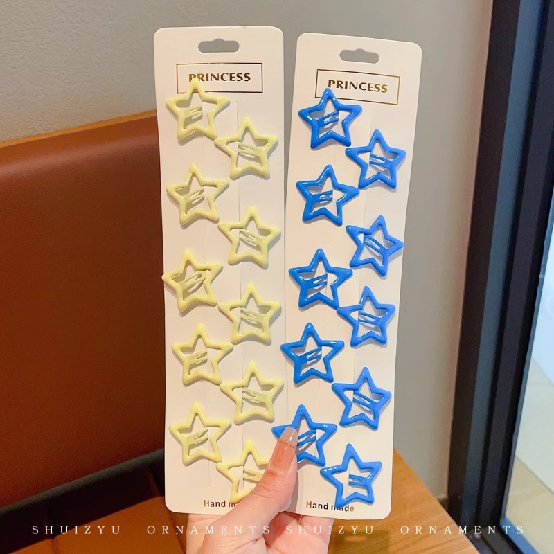 Linda estrella y2g horquilla hembra clip lateral flequillo BB clip horquilla para niños dopamina clip de color tocado