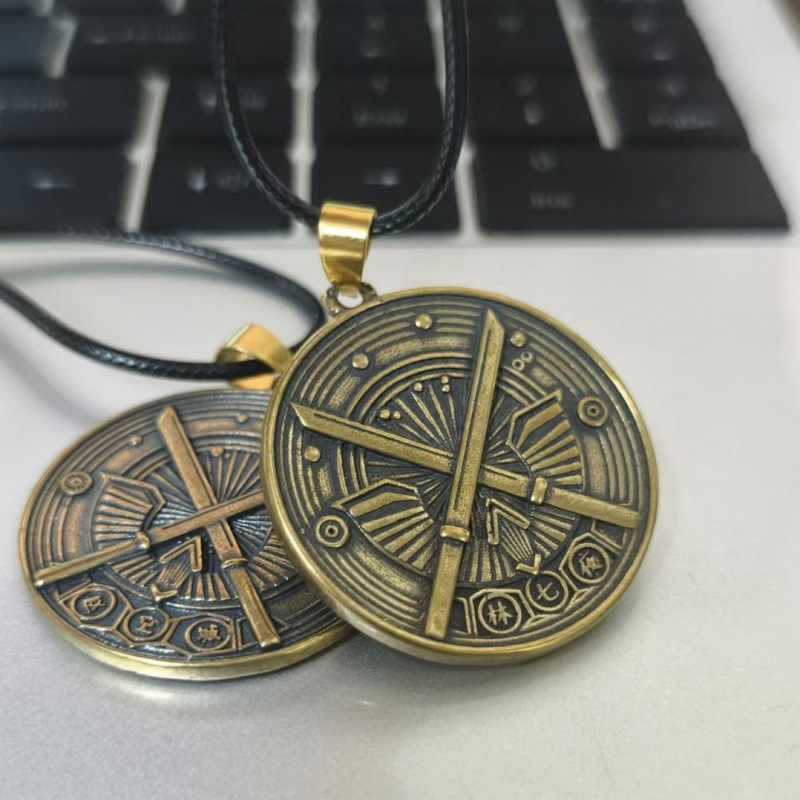 Divine Realm of Mortal Gods Collaboration Coffee Ring Necklace by Lin Qiyue and Zhao Kongcheng Anime Merchandise for Men and Women