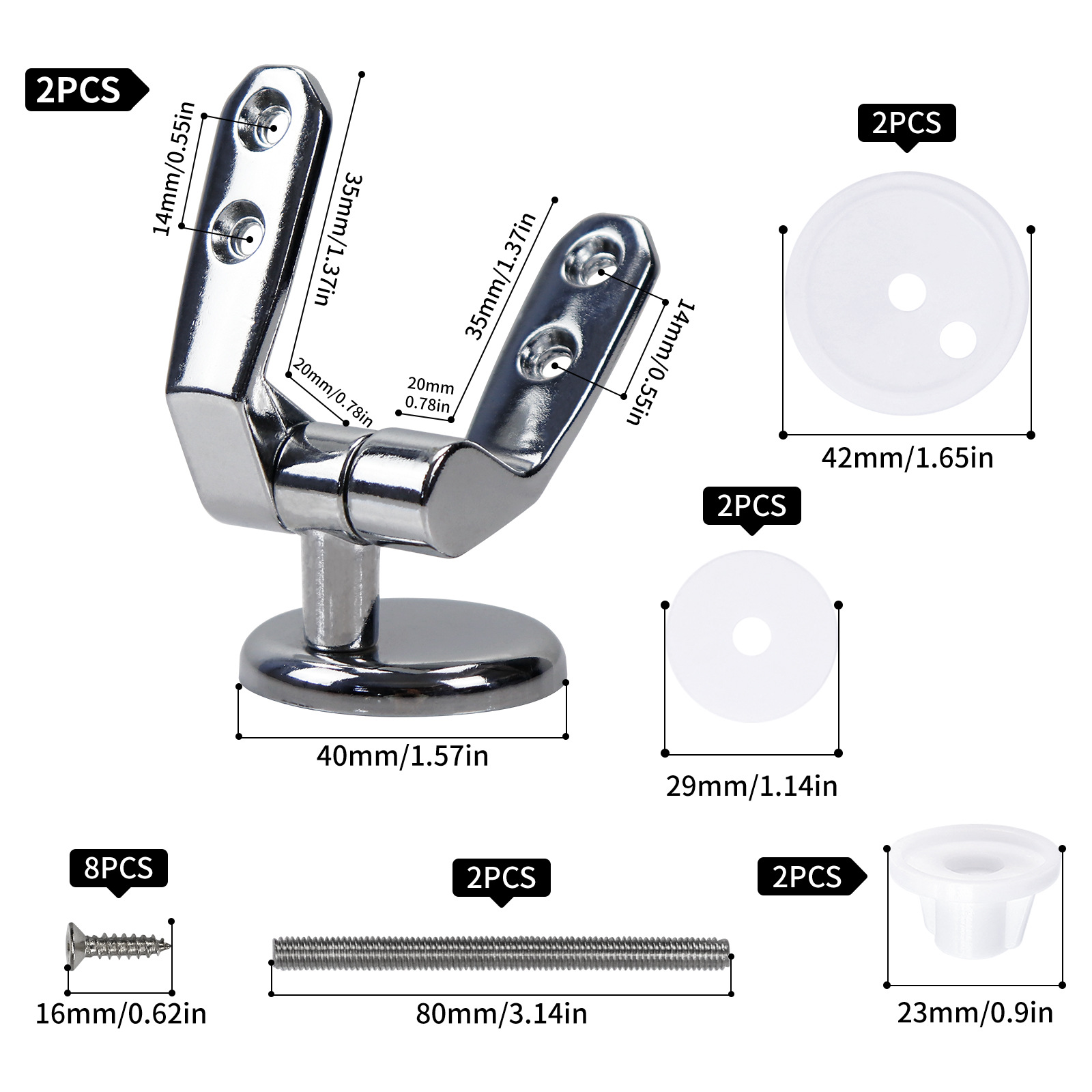 Bisagra para asiento de inodoro de aleación de zinc, cromada, resistente a la corrosión, suministro directo del fabricante, gran cantidad, precio preferencial