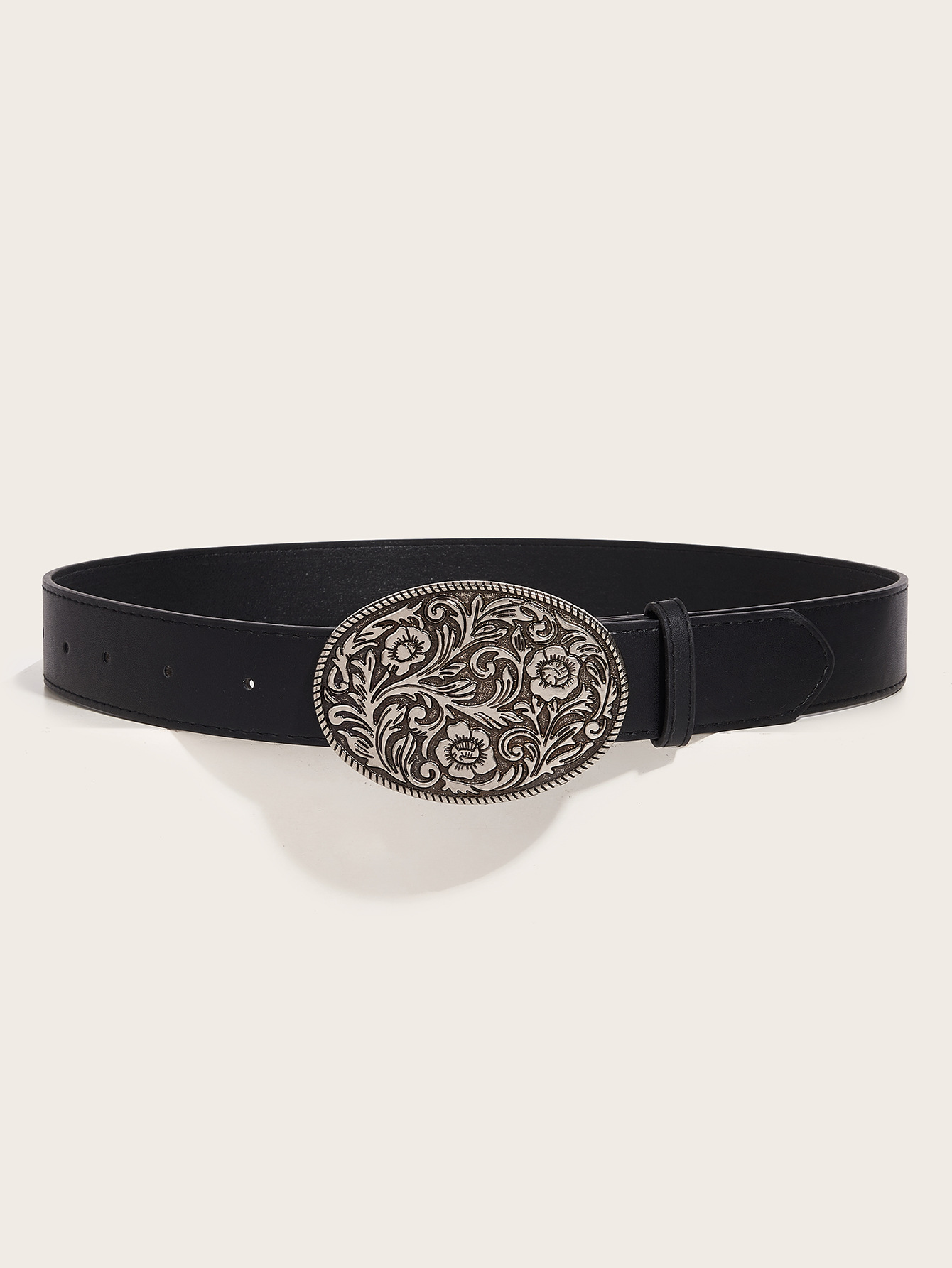 128g Weight Belt Classification 1 Piece Quantity Casual, Daily Occasion Pu Leather, Alloy Material Solid Color Pattern Women's Gender Retro Style Retro Solid Color Pu Leather Alloy Women's Leather Belts 7