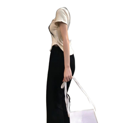 Pocket Wide Leg Pants for Women Spring Autumn Original Host Style Student Korean Version Loose Matchy Matchy Droopy Feeling Wide Leg Pants