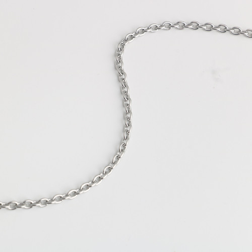 Stainless steel weld joint O-type O-letter chain round wire chain cross chain titanium steel necklace pendant accessory DIY chain matching wholesale