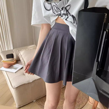 半身纯色百褶裙 韩系小众设计2024新款高腰显瘦短款裙子夏现货
