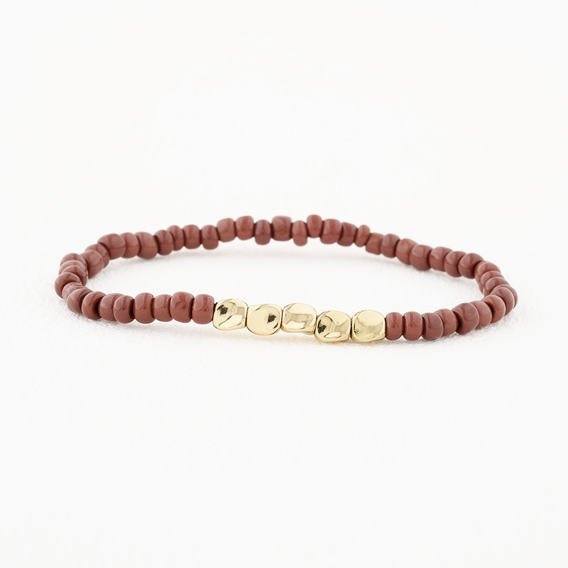 13g Weight Bracelets Classification 1 Piece Quantity Daily Occasion Seed Bead Material Geometric Pattern Unisex Gender Plating Design Simple Style Style Simple Style Geometric Seed Bead Plating Unisex Bracelets 6