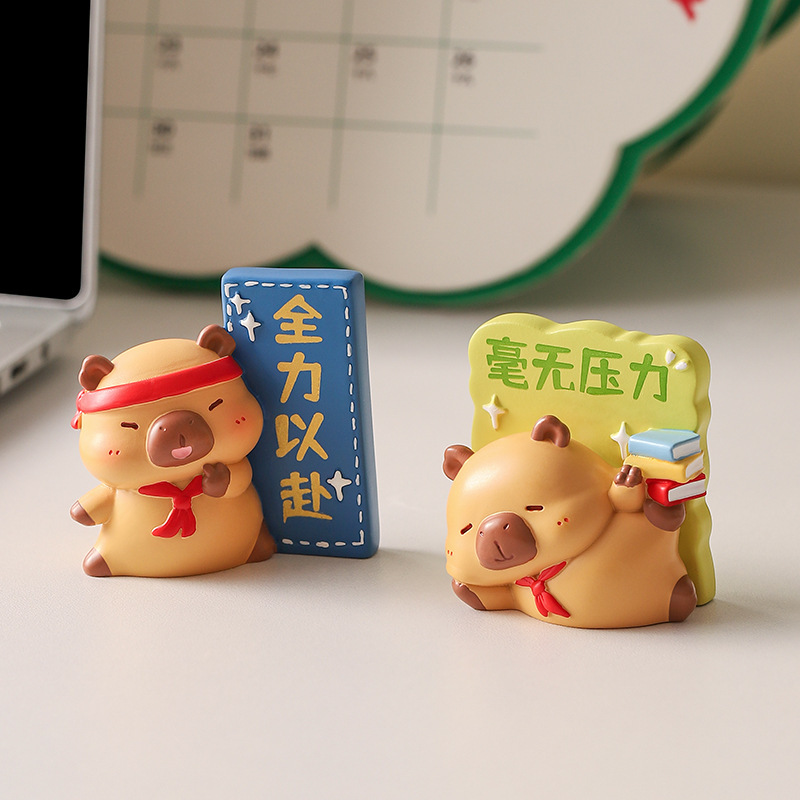 Creative Kapibara Student Desktop Inspirational Cartoon Resin Small Ornaments Emotional Healing Birthday Gift for Women Creative Kapibara Student Desktop Inspirational Cartoon Resin Small Ornaments Emotional Healing Birthday Gift for Women