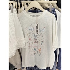 リネンスノーフレーク 160 グラム 2025 夏長袖 Tシャツファッショナブルな新しい日焼け止めシャツアウターボトリングシャツ多用途ブラウス