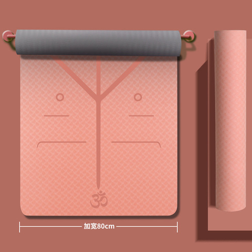 Double extra large TPE yoga mat wholesale thickened non-slip skipping rope floor mat widened fitness mat home yoga manufacturer