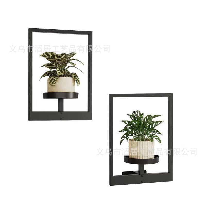Estantes de metal transfronterizos pared tipo maceta interior exterior estante de flores decoración de pared estante de exhibición de flores ornamentación explosión