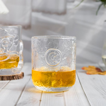 獨特設計創意冰川紋帶標識310毫升花紋飲料威士忌伏特加列酒杯