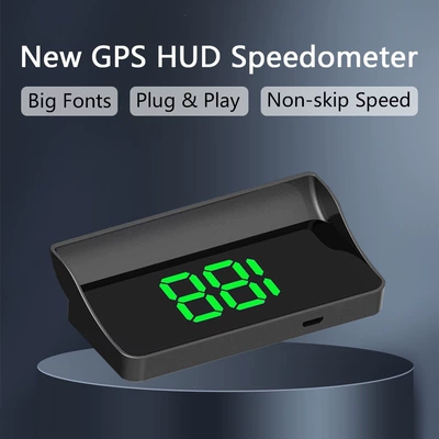 Carefully Selected New Models of Hud Head-Up Displays, Gps Speedometers, Speed Displays in Kmh/Mph, Cross-Border Hot-Selling Products (Vehicle HUD) - v9-green-kmh-kilometerhour-with-usb-cable