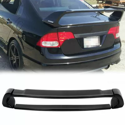 Applicable to 06-11 Honda 8th generation Civic double-layer ABS primer tail wing civic unlimited tail wing pressure wing (Fixed wind wing)