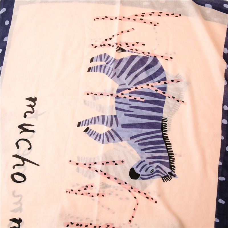 Korean Fashion Style Hand-painted Zebra Scarf display picture 5