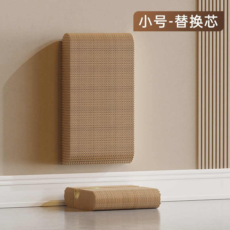 Nueva vertical de tipo L tablero del rasguño del gato durable no astillado de papel corrugado almohadilla del rasguño del gato con Bell escalada suministros de juguete