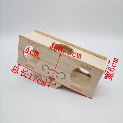 Hámster de madera suministros paisajismo hámster nido mini muebles decoración Villa madera maciza pequeña casa otoño