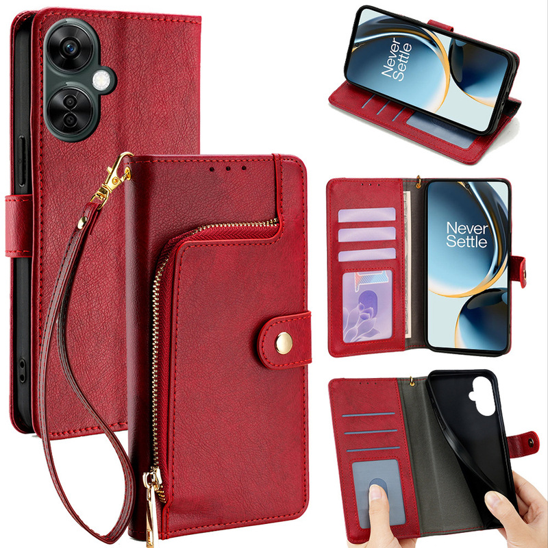 Suitable for Oneplus 12 5g Bracket Mobile Phone Case Oneplus Ace 5 Extreme Edition Card 8t Anti-Fall Flip Phone Leather Case