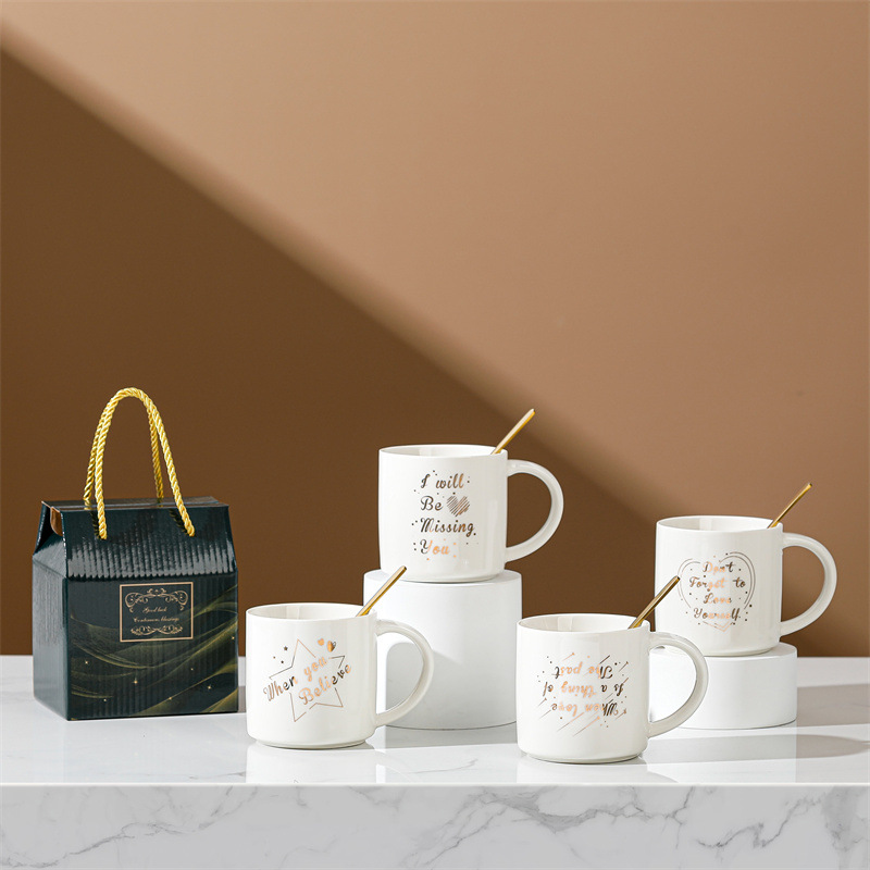 Taza de cerámica creativa taza de café de dibujos animados abre un pequeño evento de regalo publicitario taza de agua LOGO