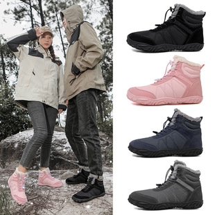 Foreign trade export cotton shoes men's and women's winter snow boots warm American outdoor high-top fleece-lined thick comfortable soft bottom