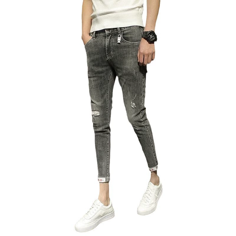 Summer jeans, elastic trousers, slim fit, tight