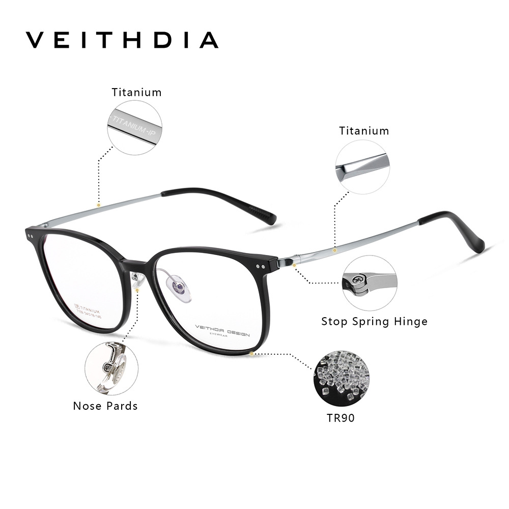 Marco cuadrado, pie de titanio puro, marco de espejo de miopía óptica retro, marco de ojo masculino y femenino, puede estar equipado con grado al por mayor 7109