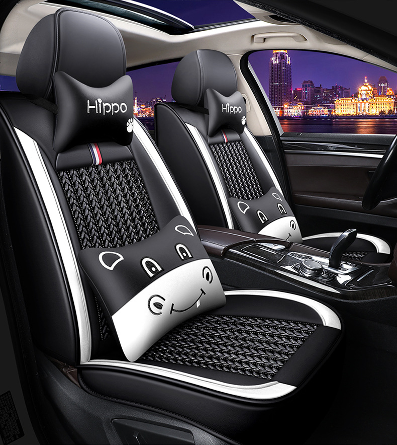 Cross-border foreign trade car seat cushion wear-resistant leather surrounded by four seasons universal seat cover source factory foreign trade wholesale