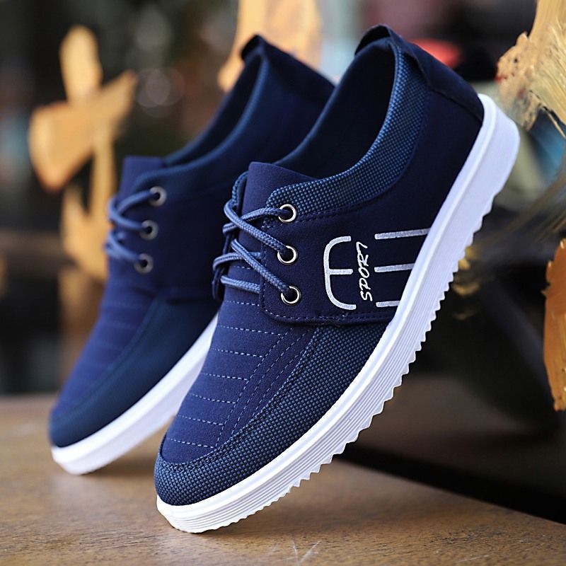Summer Breathable Men's Shoes, Versatile Canvas Shoes, Korean Style Men's Casual Sneakers, Soft-Soled Comfortable Old Beijing Cloth Shoes