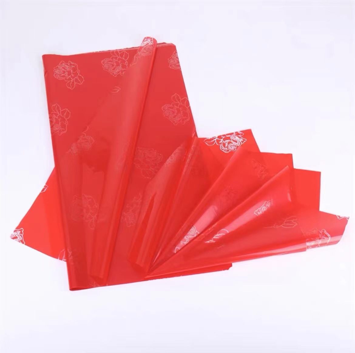 Lizhiran gran celofán esmerilado a prueba de agua tablero de luz gran rosa apertura canasta de flores papel plástico canasta de frutas papel translúcido